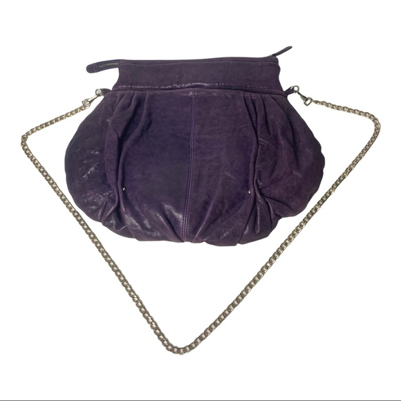 Junior Drake, Karel, Italian Leather, Textured Purple detachable gold tone chain - Picture 2 of 16